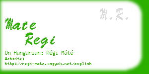 mate regi business card