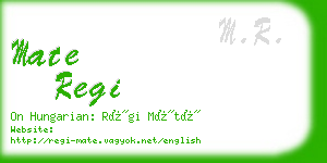 mate regi business card